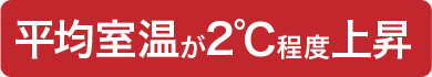 平均室温が2℃程度上昇